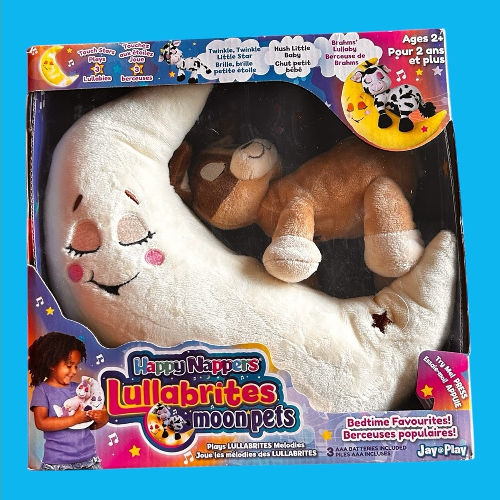 Lullabrites Moon Pets - Cream and Brown Puppy Lights Up New